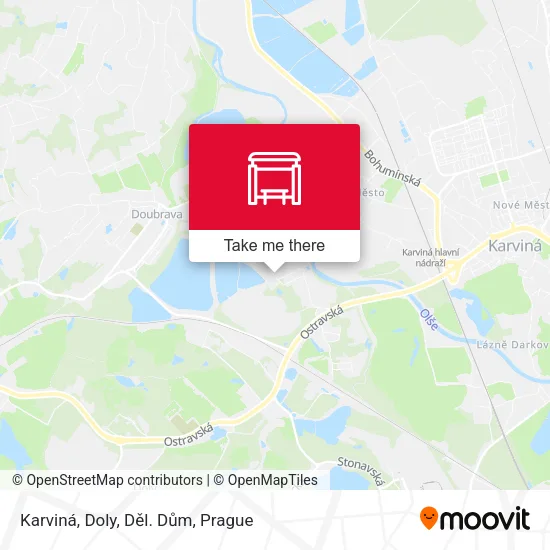 Карта Karviná, Doly, Děl. Dům