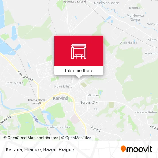 Карта Karviná, Hranice, Bazén