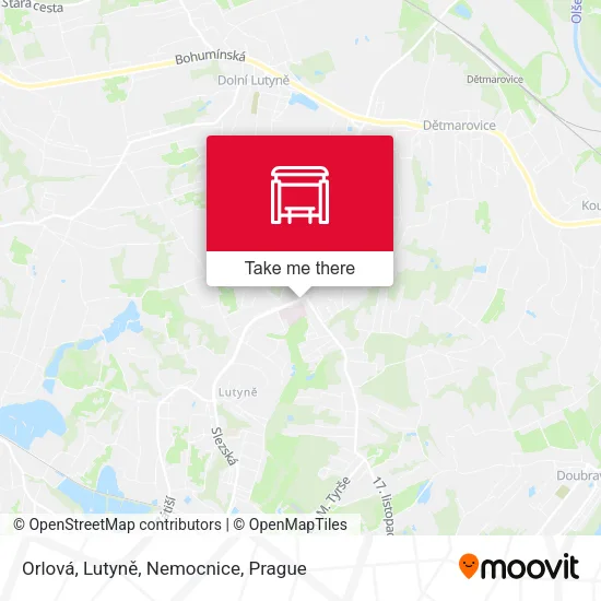 Карта Orlová, Lutyně, Nemocnice