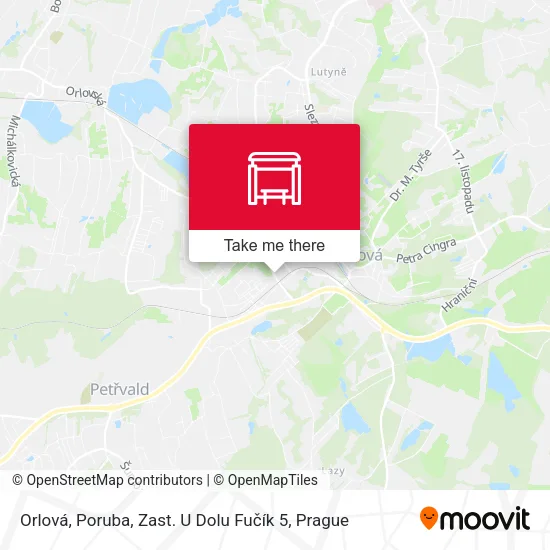 Карта Orlová, Poruba, Zast. U Dolu Fučík 5