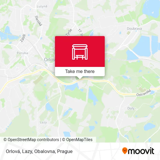 Карта Orlová, Lazy, Obalovna