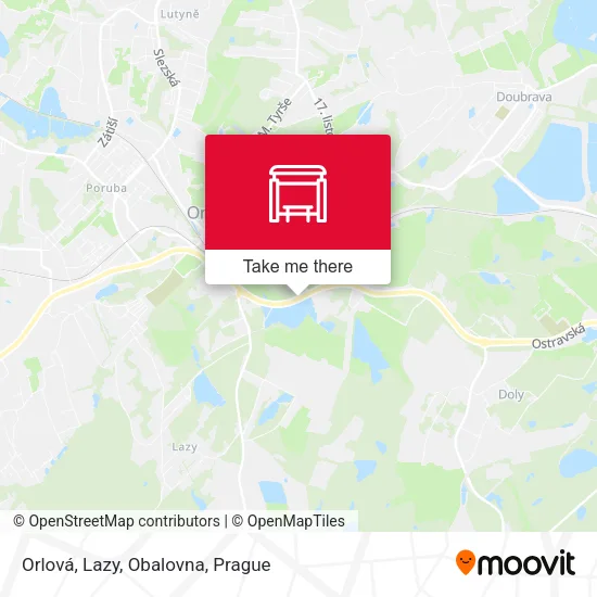 Карта Orlová, Lazy, Obalovna
