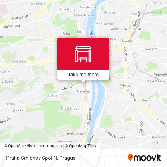 Praha-Smíchov Spol.N map