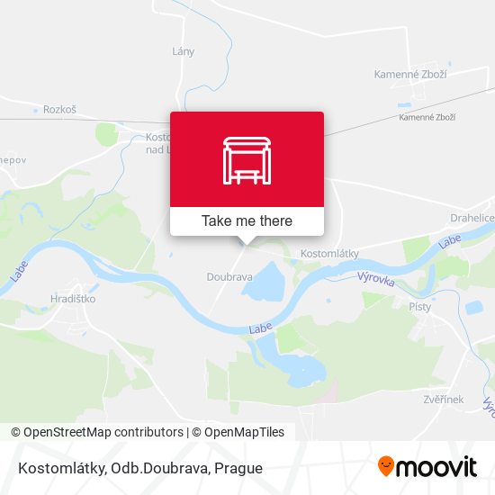 Kostomlátky, Odb.Doubrava map