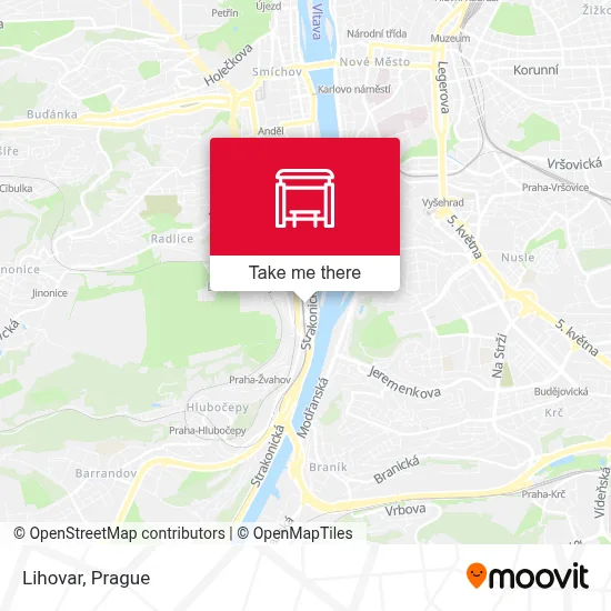 Lihovar map