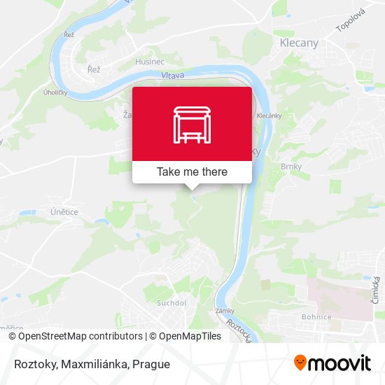 Roztoky, Maxmiliánka map