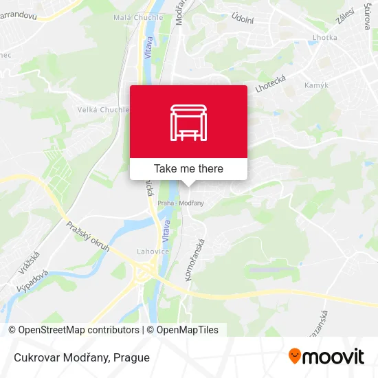 Карта Cukrovar Modřany