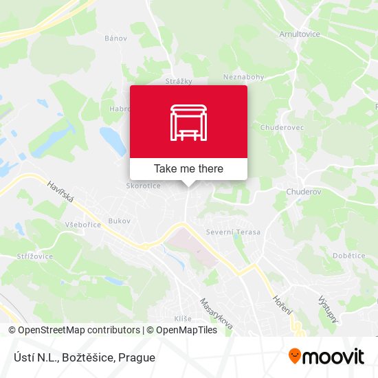 Ústí N.L., Božtěšice map