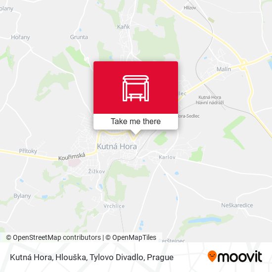 Kutná Hora, Hlouška, Tylovo Divadlo map
