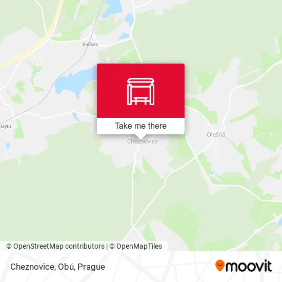 Карта Cheznovice, Obú