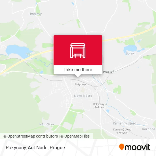 Карта Rokycany, Aut.Nádr.
