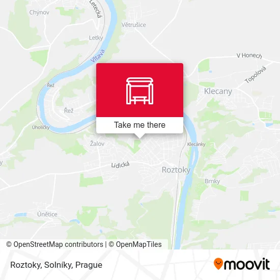 Roztoky, Solníky map