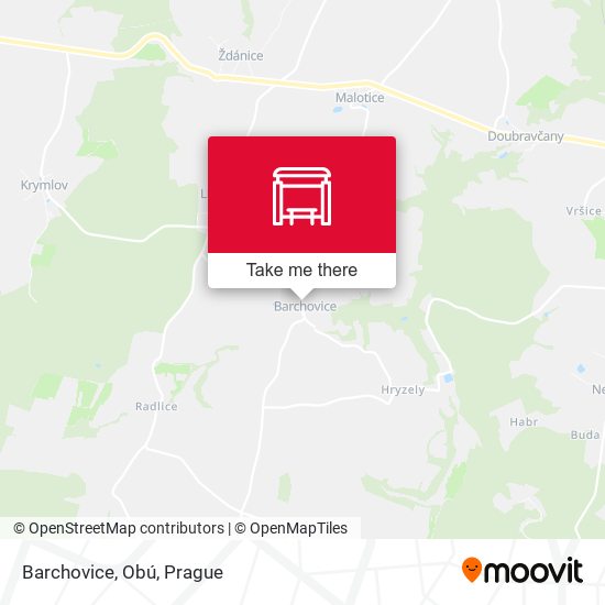 Карта Barchovice, Obú