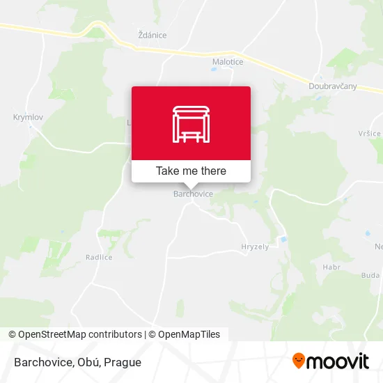 Карта Barchovice, Obú
