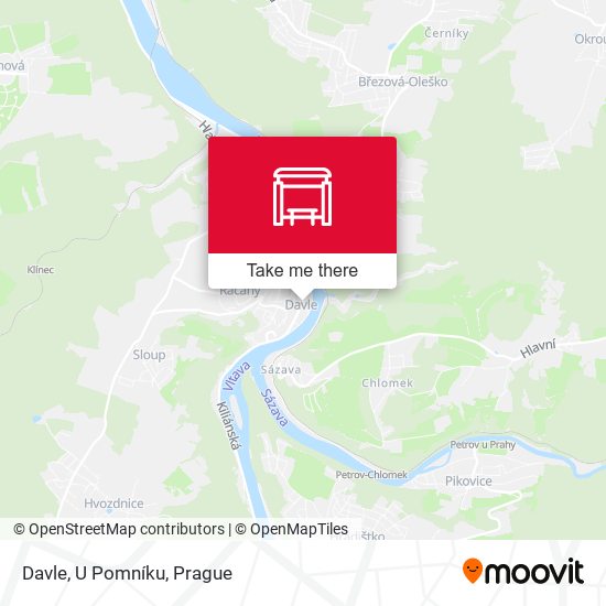 Davle, U Pomníku map