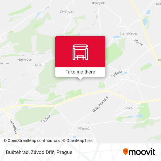 Buštěhrad, Závod Dříň map