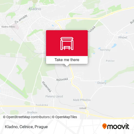 Карта Kladno, Celnice