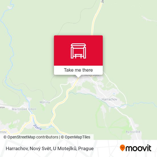 Harrachov, Nový Svět, U Motejlků map