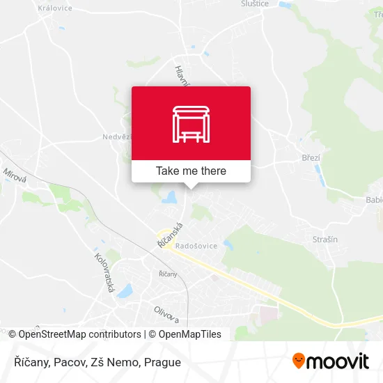Карта Říčany, Pacov, Zš Nemo