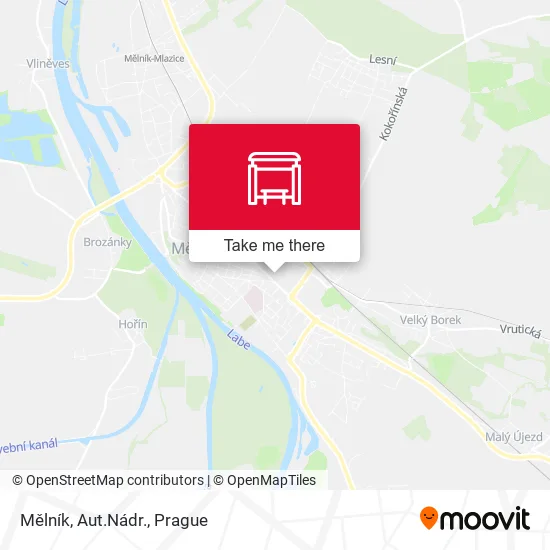 Карта Mělník, Aut.Nádr.