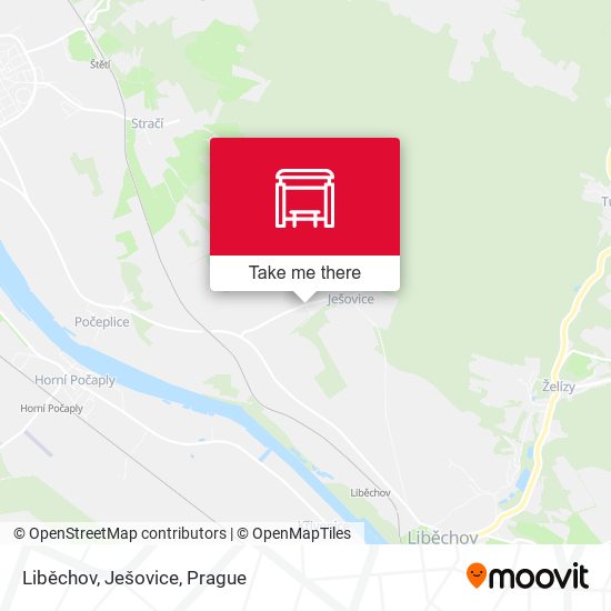 Liběchov, Ješovice map