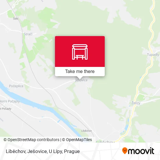 Карта Liběchov, Ješovice, U Lípy