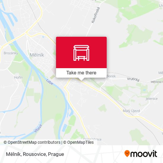 Mělník, Rousovice map