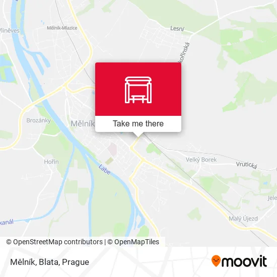 Карта Mělník, Blata