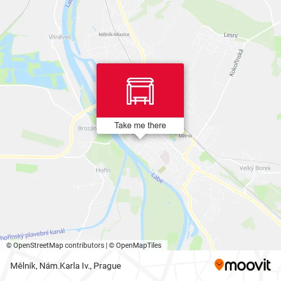 Карта Mělník, Nám.Karla Iv.