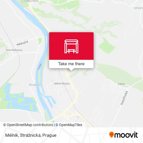 Карта Mělník, Strážnická