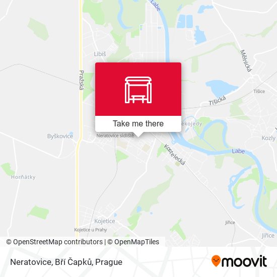 Neratovice, Bří Čapků map
