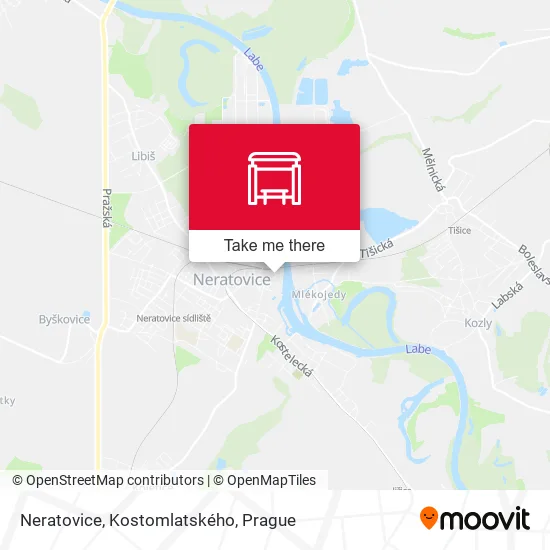 Карта Neratovice, Kostomlatského