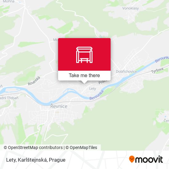 Карта Lety, Karlštejnská
