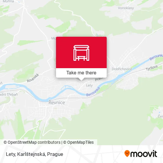 Карта Lety, Karlštejnská