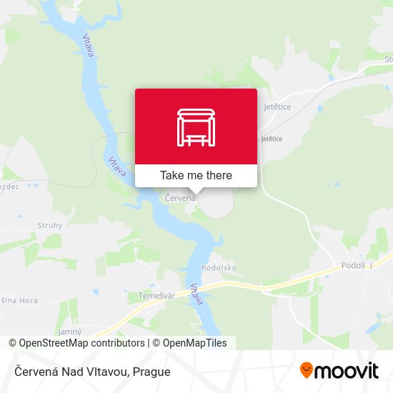 Červená Nad Vltavou map