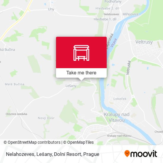 Nelahozeves, Lešany, Dolní Resort map