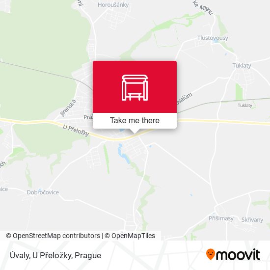 Úvaly, U Přeložky map