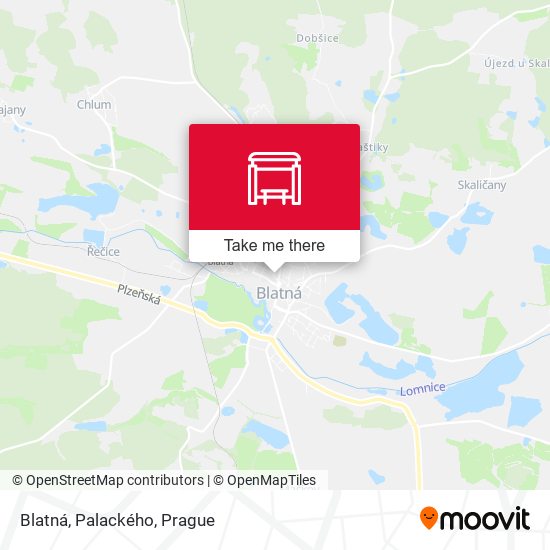 Blatná, Palackého map