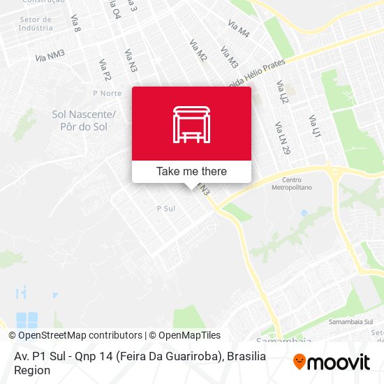 Mapa Av. P1 Sul - Qnp 14 (Feira Da Guariroba)