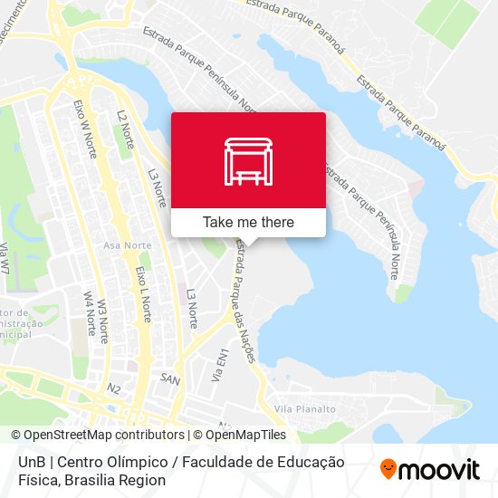 Mapa UnB | Centro Olímpico / Faculdade de Educação Física