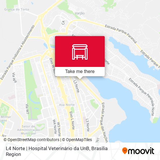 Mapa L4 Norte | Hospital Veterinário da UnB