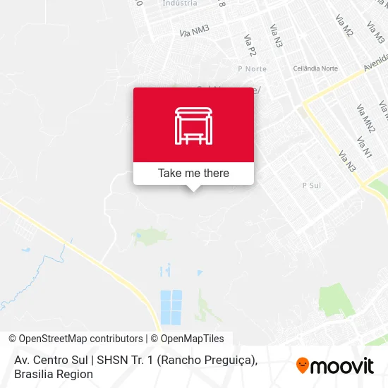 Av. Centro Sul | SHSN Tr. 1 (Rancho Preguiça) map