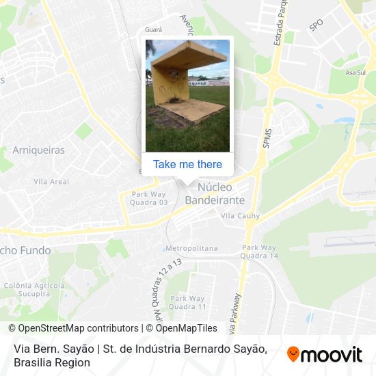 Via Bern. Sayão | St. de Indústria Bernardo Sayão map
