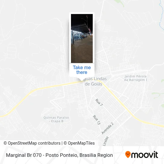 Marginal Br 070 - Posto Ponteio map