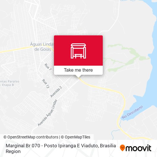 Mapa Marginal Br 070 - Posto Ipiranga E Viaduto