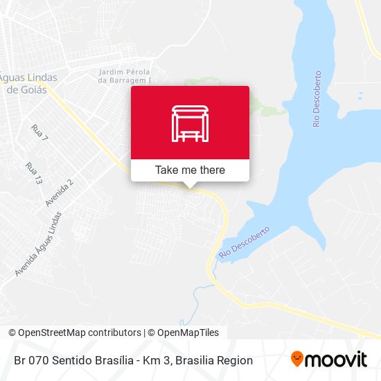 Br 070 Sentido Brasília - Km 3 map