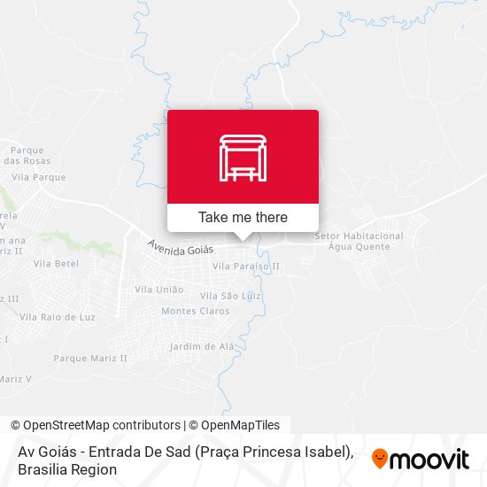 Av Goiás - Entrada De Sad (Praça Princesa Isabel) map