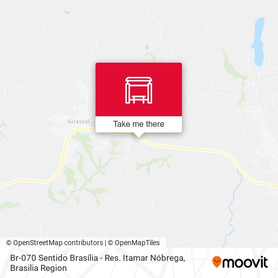 Br-070 Sentido Brasília - Res. Itamar Nóbrega map