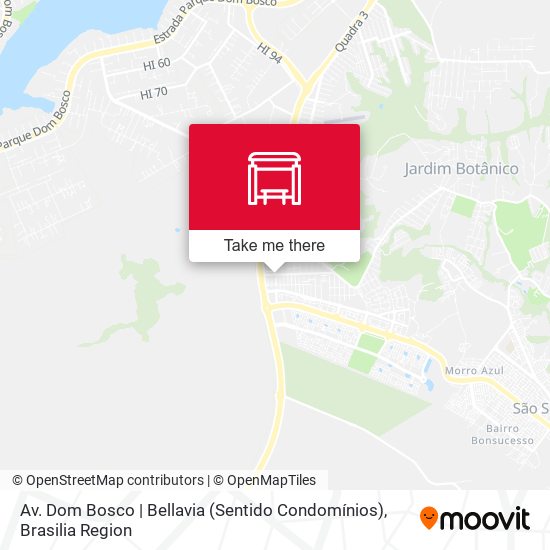Av. Dom Bosco | Bellavia (Sentido Condomínios) map
