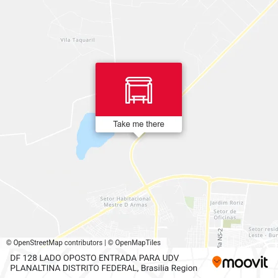 Mapa DF 128 LADO OPOSTO ENTRADA PARA UDV PLANALTINA DISTRITO FEDERAL